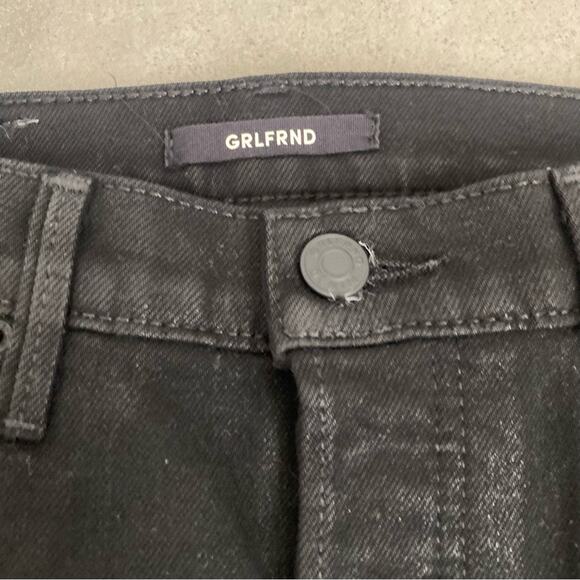 GRLFRND The Karolina Button Fly High Waist Black denim jeans 27 - Picture 7 of 7